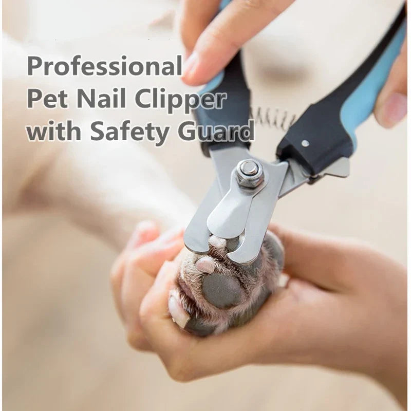 Professional Pet Nail Clipper with Safety Guard – Stainless Steel Scissors for Dog & Cat Claw Care, Grooming Supplies