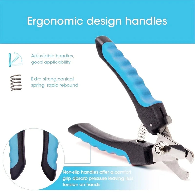 Professional Pet Nail Clipper with Safety Guard – Stainless Steel Scissors for Dog & Cat Claw Care, Grooming Supplies