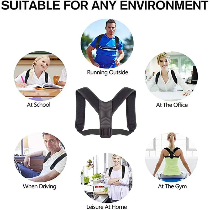 Back Posture Correction Belt Hunchback Corrector Adult Men and Women Sitting Posture Correction Belt Shoulder Straight Back