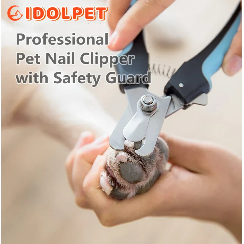 Professional Pet Nail Clipper with Safety Guard – Stainless Steel Scissors for Dog & Cat Claw Care, Grooming Supplies