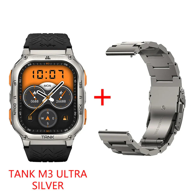 2024 KOSPET TANK M3 Ultra GPS Smartwatch – Rugged, Waterproof & Military-Grade