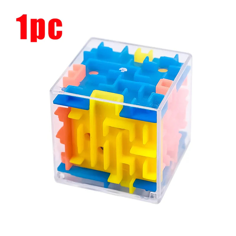 2pcs Kids 3D Transparent Maze Puzzle – Educational Pressure Relief Toy for Children