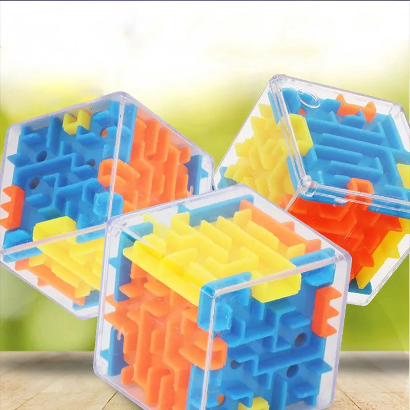 2pcs Kids 3D Transparent Maze Puzzle – Educational Pressure Relief Toy for Children