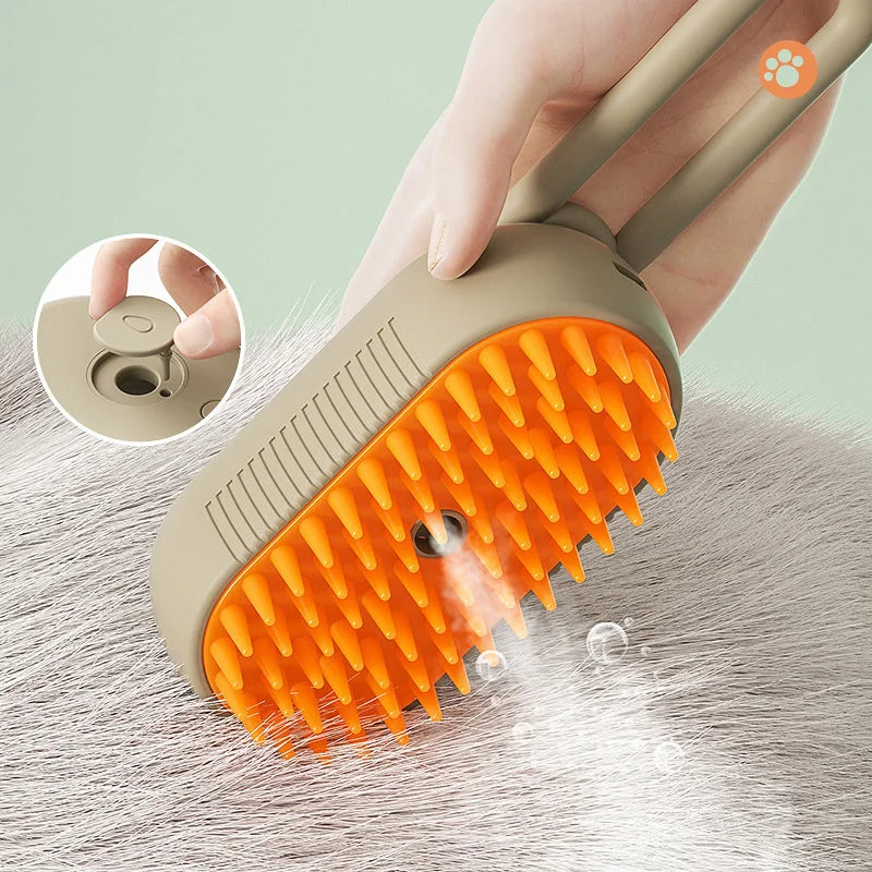 3-in-1 Cat Steam Brush & Pet Grooming Comb – Electric Water Spray Massage for Cats