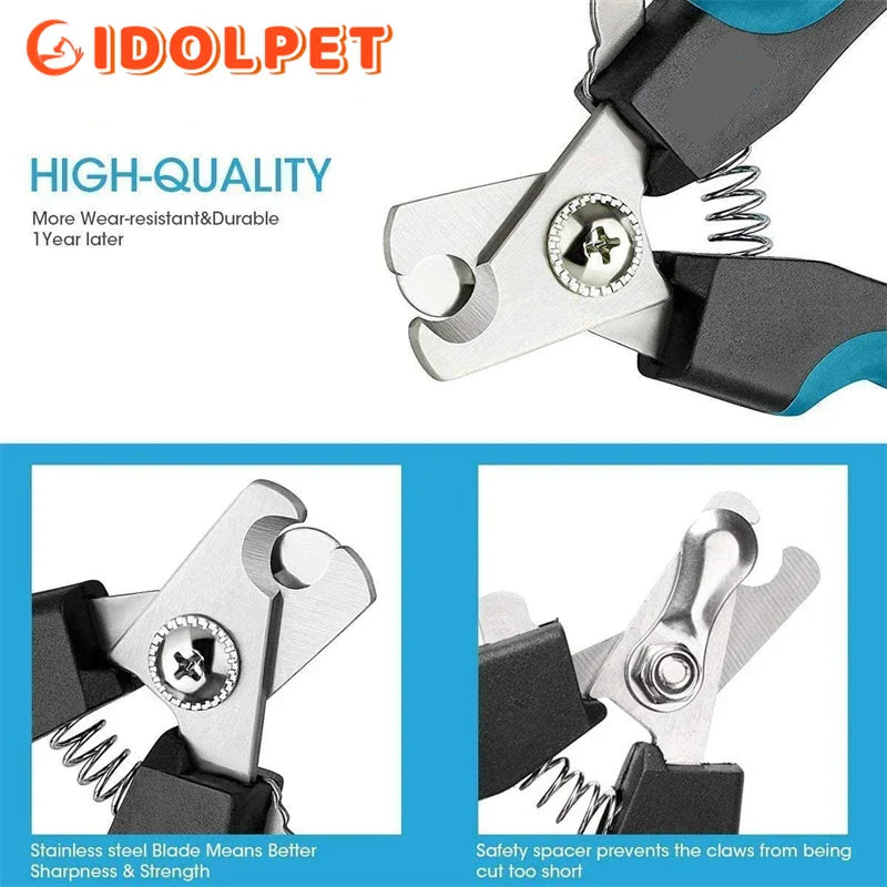 Professional Pet Nail Clipper with Safety Guard – Stainless Steel Scissors for Dog & Cat Claw Care, Grooming Supplies