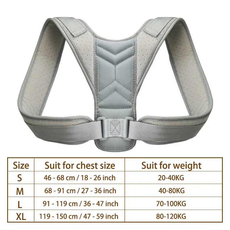 Back Posture Correction Belt Hunchback Corrector Adult Men and Women Sitting Posture Correction Belt Shoulder Straight Back